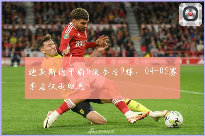 迪亚斯德甲前6场参与9球，04-05赛季后仅逊凯恩